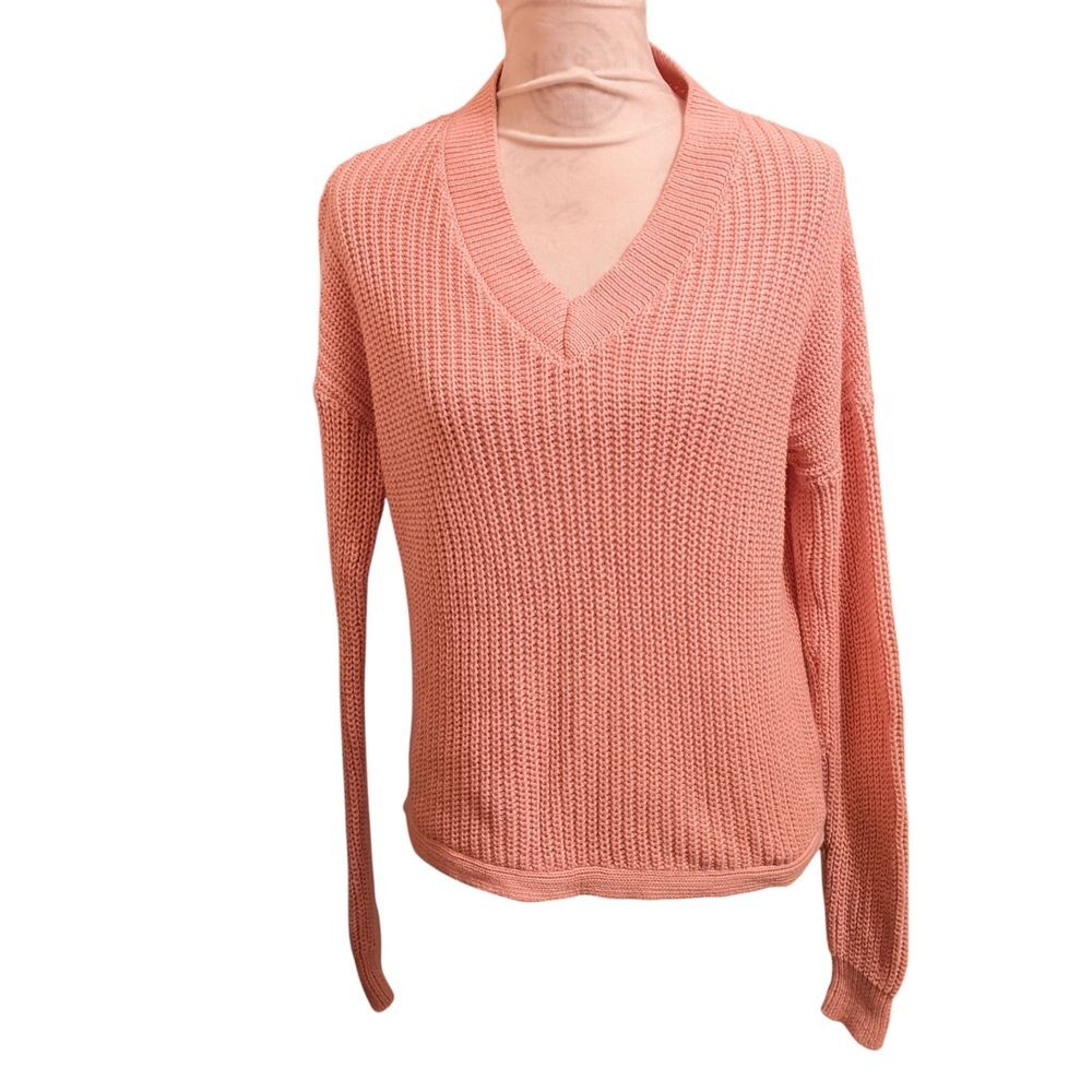 Pink Pullover Cable Knit Sweater Pastel 90's Medium (8-10)